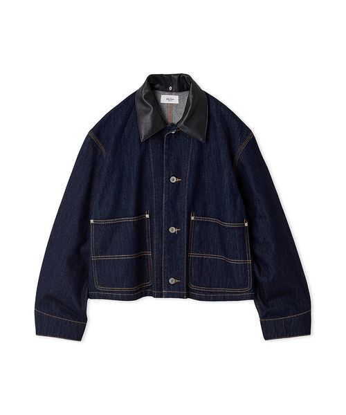 Mila Owen（ミラオーウェン）の「ショート丈デニムカバオール（デニムジャケット・レディース・インディゴブルー/グレー・F）」の20枚目の写真