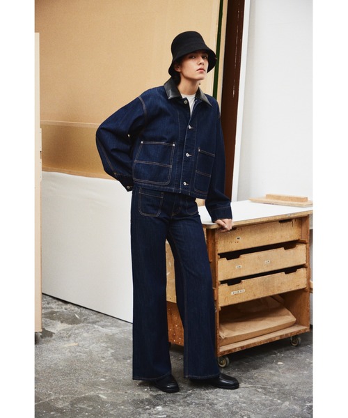 Mila Owen（ミラオーウェン）の「ショート丈デニムカバオール（デニムジャケット・レディース・インディゴブルー/グレー・F）」の19枚目の写真