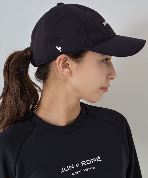ジュン＆ロぺ（JUN&ROPE’）/ロゴ入りストレッチポンチキャップ ロゴ入りストレッチポンチキャップ/Oggi掲載（キャップ）｜JUN&ROPE
