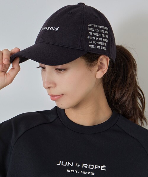 ジュン＆ロぺ（JUN&ROPE’）/ロゴ入りストレッチポンチキャップ ロゴ入りストレッチポンチキャップ/Oggi掲載（キャップ）｜JUN&ROPE