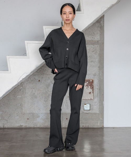 HEREIAM（ヘレイアム）の「【HEREIAM】クロップドカーディガン（カーディガン/ボレロ・レディース・ブラック/イエロー/グレイッシュベージュ・FREE）」の8枚目の写真