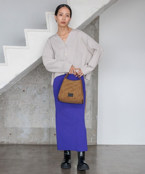 HEREIAM（ヘレイアム）の「【HEREIAM】クロップドカーディガン（カーディガン/ボレロ・レディース・ブラック/イエロー/グレイッシュベージュ・FREE）」の5枚目の写真