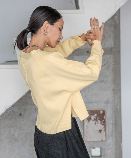 HEREIAM（ヘレイアム）の「【HEREIAM】クロップドカーディガン（カーディガン/ボレロ・レディース・ブラック/イエロー/グレイッシュベージュ・FREE）」の22枚目の写真