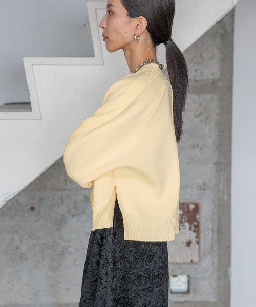 HEREIAM（ヘレイアム）の「【HEREIAM】クロップドカーディガン（カーディガン/ボレロ・レディース・ブラック/イエロー/グレイッシュベージュ・FREE）」の21枚目の写真