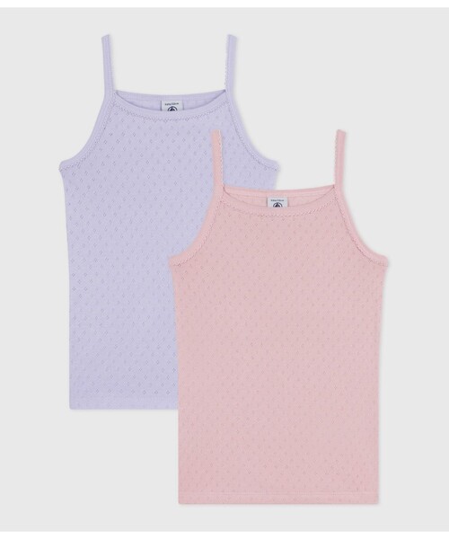 PETIT BATEAU(プチバトー)の「キャミソール2枚組(インナーウェア/肌着・キッズ・その他1・6YEAR/8YEAR/10YEAR/12YEAR)」の1枚目の写真