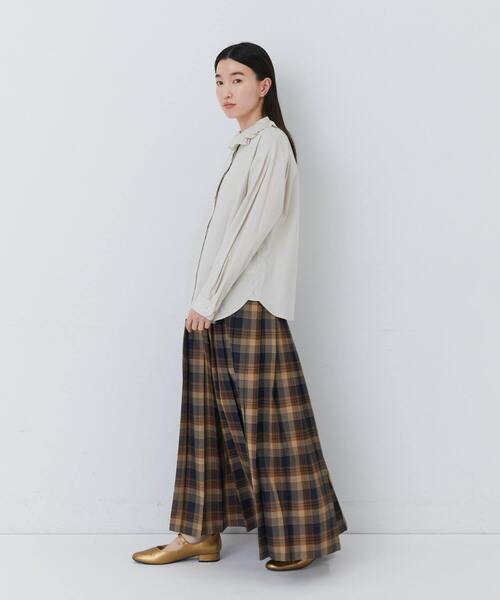 conges payes ADIEU TRISTESSE（コンジェ ペイエ アデュートリステス）の「プリーツスカート（スカート・レディース・ブラウン/チェック・38）」の20枚目の写真