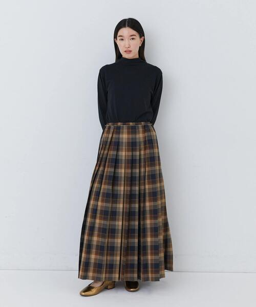 conges payes ADIEU TRISTESSE（コンジェ ペイエ アデュートリステス）の「プリーツスカート（スカート・レディース・ブラウン/チェック・38）」の21枚目の写真