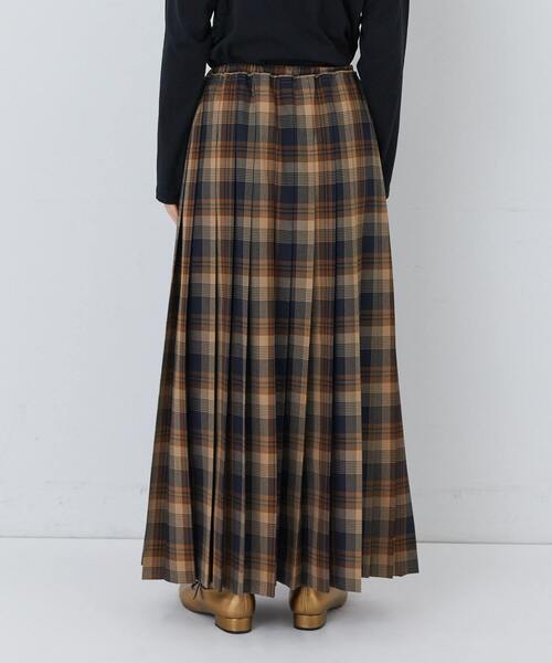 conges payes ADIEU TRISTESSE（コンジェ ペイエ アデュートリステス）の「プリーツスカート（スカート・レディース・ブラウン/チェック・38）」の4枚目の写真