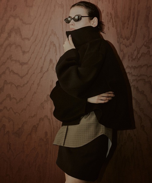 セール】ジップアップダブルフェイスブルゾン / Zip-Up Double-Face