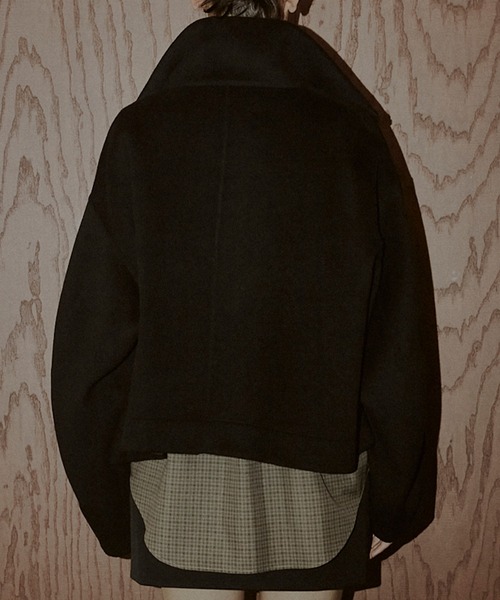 LE CIEL BLEU(ルシェルブルー)の「ジップアップダブルフェイスブルゾン / Zip-Up Double-Face Blouson(テーラードジャケット・レディース・ライトブルー/ブラック/ホワイト/グレー・36)」の13枚目の写真