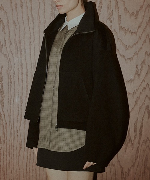 セール】ジップアップダブルフェイスブルゾン / Zip-Up Double-Face