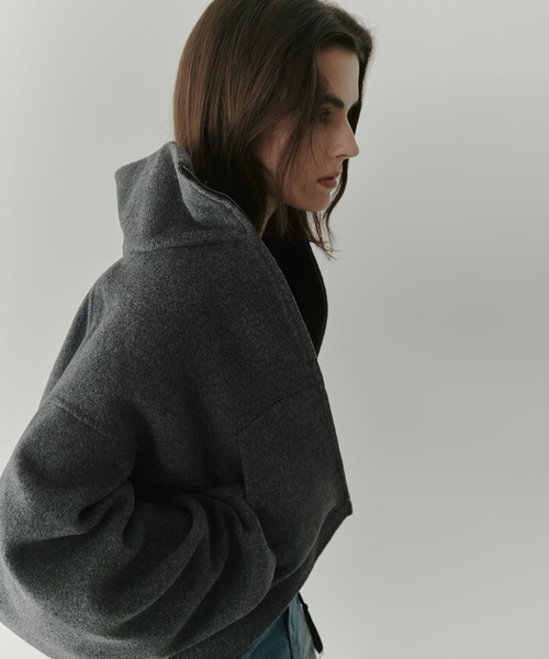 セール】ジップアップダブルフェイスブルゾン / Zip-Up Double-Face