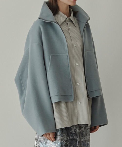 セール】ジップアップダブルフェイスブルゾン / Zip-Up Double-Face