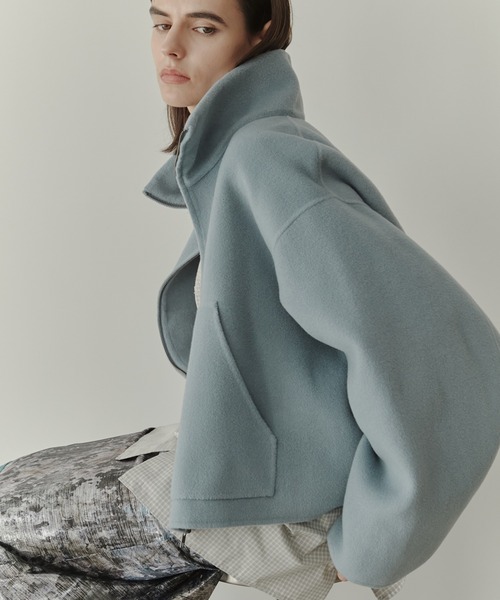 セール】ジップアップダブルフェイスブルゾン / Zip-Up Double-Face