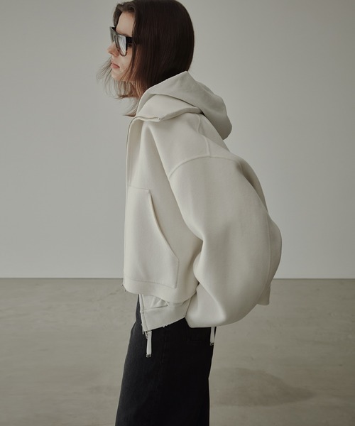 セール】ジップアップダブルフェイスブルゾン / Zip-Up Double-Face