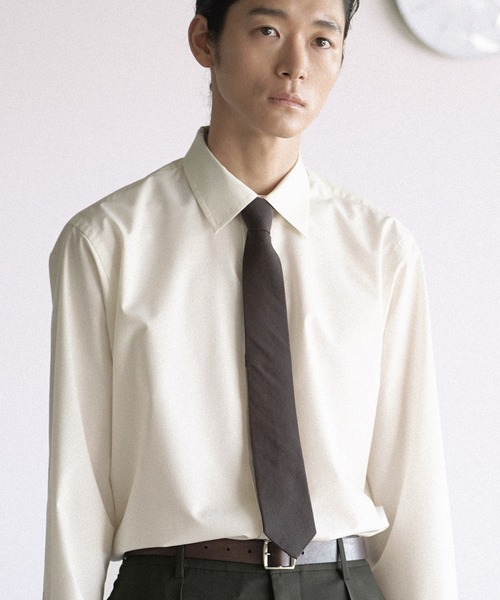 WYM LIDNM(ウィム バイ リドム)の「SILK COTTON NARROW TIE(ネクタイ・メンズ・ダークグレー/ダークブラウン/アッシュブラウン/チャコール・FREE)」の10枚目の写真
