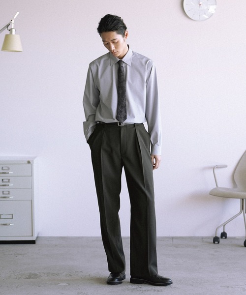 WYM LIDNM(ウィム バイ リドム)の「SILK COTTON NARROW TIE(ネクタイ・メンズ・ダークグレー/ダークブラウン/アッシュブラウン/チャコール・FREE)」の9枚目の写真