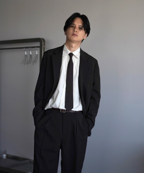 WYM LIDNM(ウィム バイ リドム)の「SILK COTTON NARROW TIE(ネクタイ・メンズ・ダークグレー/ダークブラウン/アッシュブラウン/チャコール・FREE)」の18枚目の写真