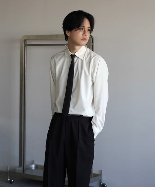 WYM LIDNM(ウィム バイ リドム)の「SILK COTTON NARROW TIE(ネクタイ・メンズ・ダークグレー/ダークブラウン/アッシュブラウン/チャコール・FREE)」の21枚目の写真
