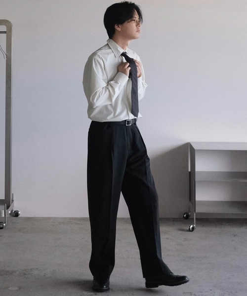WYM LIDNM(ウィム バイ リドム)の「SILK COTTON NARROW TIE(ネクタイ・メンズ・ダークグレー/ダークブラウン/アッシュブラウン/チャコール・FREE)」の19枚目の写真