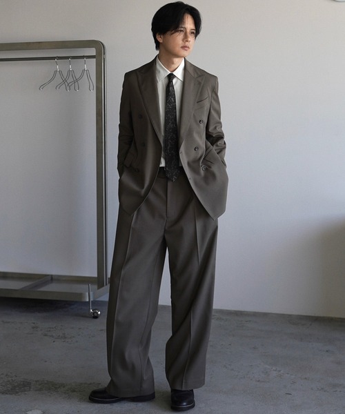 WYM LIDNM(ウィム バイ リドム)の「SILK COTTON NARROW TIE(ネクタイ・メンズ・ダークグレー/ダークブラウン/アッシュブラウン/チャコール・FREE)」の7枚目の写真