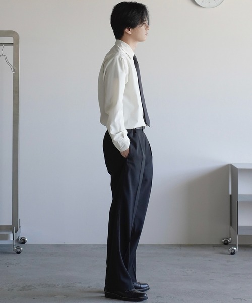 WYM LIDNM(ウィム バイ リドム)の「SILK COTTON NARROW TIE(ネクタイ・メンズ・ダークグレー/ダークブラウン/アッシュブラウン/チャコール・FREE)」の16枚目の写真