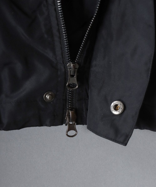 SITRY(シトリー)の「DEWSPO Short Mods Coat/デュスポ オーバーサイズ ドローコード ダブルジップ ショートモッズコート トラックジャケット ブルゾン(ナイロンジャケット・メンズ・ブラック/カーキ/ネイビー・M/L/LL)」の8枚目の写真