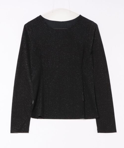each(イーチ)の「アウトシームプルオーバーラメ入り(Tシャツ/カットソー・レディース・オフホワイト/ブラック・FREE)」の4枚目の写真