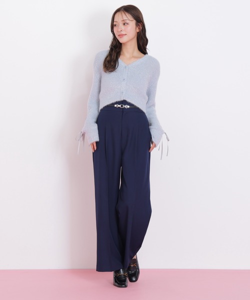 JILL by JILL STUART（ジルバイジルスチュアート）の「◇フィルムフェザーヤーンカーディガン（ニット/セーター・レディース・ピンク/ホワイト/ブルー・FREE）」の10枚目の写真