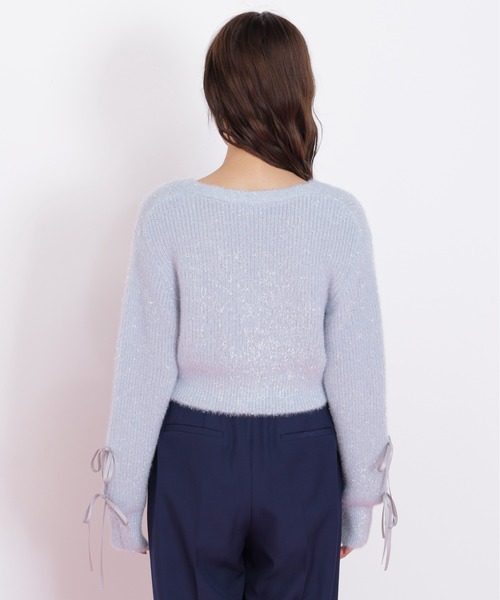 JILL by JILL STUART（ジルバイジルスチュアート）の「◇フィルムフェザーヤーンカーディガン（ニット/セーター・レディース・ピンク/ホワイト/ブルー・FREE）」の15枚目の写真