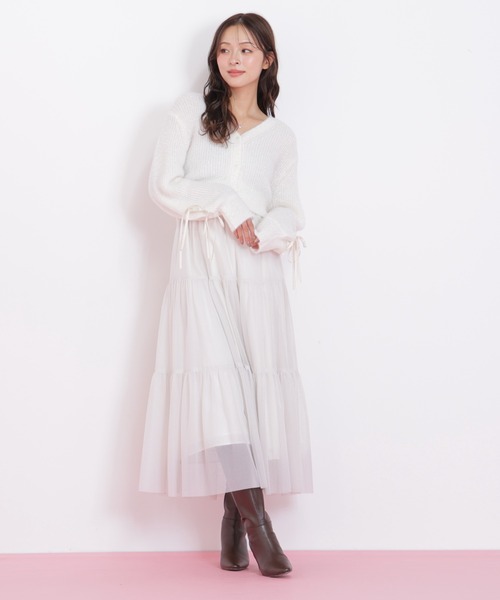 JILL by JILL STUART（ジルバイジルスチュアート）の「◇フィルムフェザーヤーンカーディガン（ニット/セーター・レディース・ピンク/ホワイト/ブルー・FREE）」の20枚目の写真