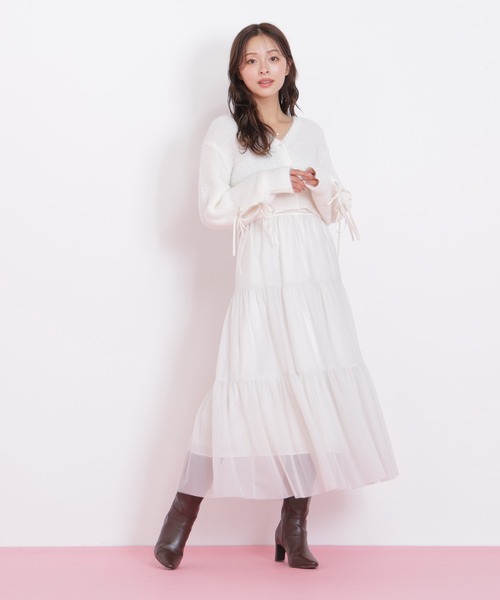 JILL by JILL STUART（ジルバイジルスチュアート）の「◇フィルムフェザーヤーンカーディガン（ニット/セーター・レディース・ピンク/ホワイト/ブルー・FREE）」の21枚目の写真