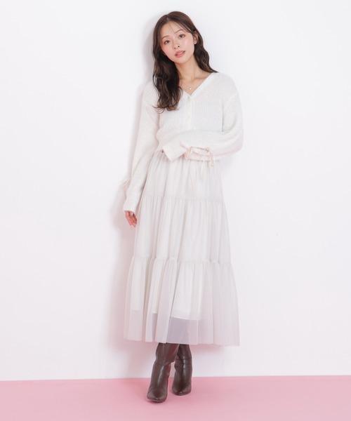 JILL by JILL STUART（ジルバイジルスチュアート）の「◇フィルムフェザーヤーンカーディガン（ニット/セーター・レディース・ピンク/ホワイト/ブルー・FREE）」の22枚目の写真