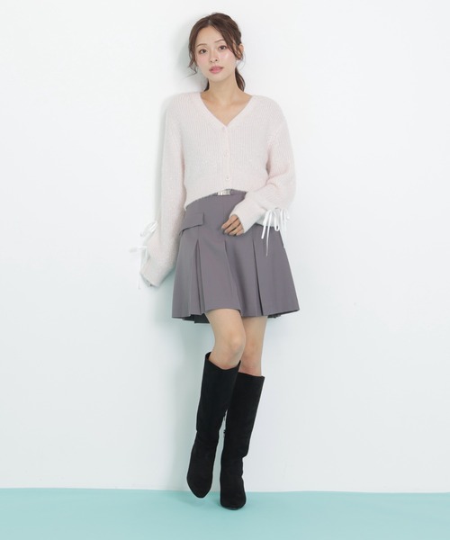 JILL by JILL STUART（ジルバイジルスチュアート）の「◇フィルムフェザーヤーンカーディガン（ニット/セーター・レディース・ピンク/ホワイト/ブルー・FREE）」の5枚目の写真