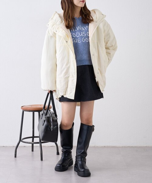 w closet（ダブルクローゼット）の「リバーシブルモンスターコート（その他アウター・レディース・サックスブルー/カーキ/ブラック/アイボリー/オフホワイト・MEDIUM/SMALL）」の7枚目の写真