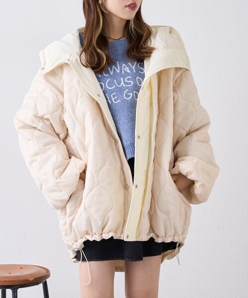 w closet（ダブルクローゼット）の「リバーシブルモンスターコート（その他アウター・レディース・サックスブルー/カーキ/ブラック/アイボリー/オフホワイト・MEDIUM/SMALL）」の11枚目の写真