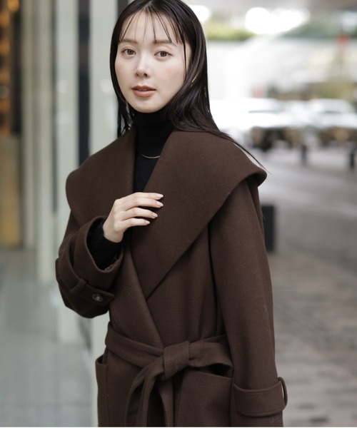 ショールカラーロングコート（ダウンジャケット/コート）｜Mystrada