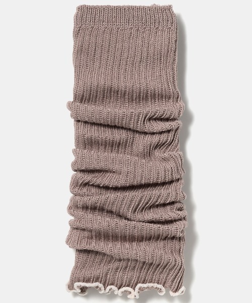 tutuanna（チュチュアンナ）の「綿100%リブレッグウォーマー45cm（レッグウォーマー・レディース・エンジ/オフホワイト/ライトグレー/ブラック/サンドベージュ・フリー）」の5枚目の写真