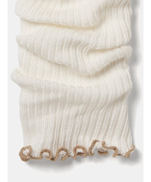 tutuanna（チュチュアンナ）の「綿100%リブレッグウォーマー45cm（レッグウォーマー・レディース・エンジ/オフホワイト/ライトグレー/ブラック/サンドベージュ・フリー）」の6枚目の写真