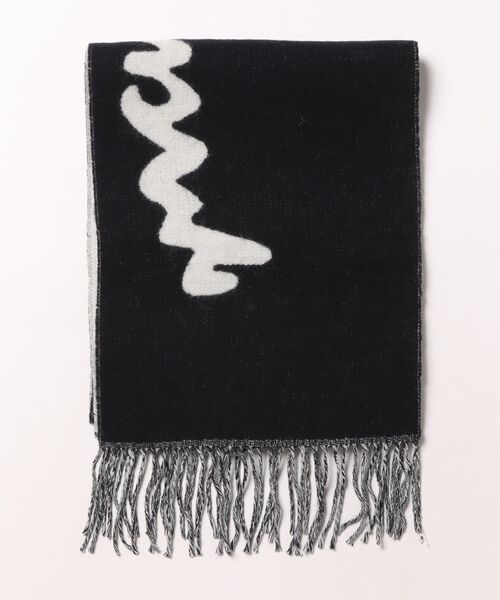 Marc Jacobs シルクスカーフ Marc Jacobs Women's Silk Twill Scarf, Black/Multi, One Size