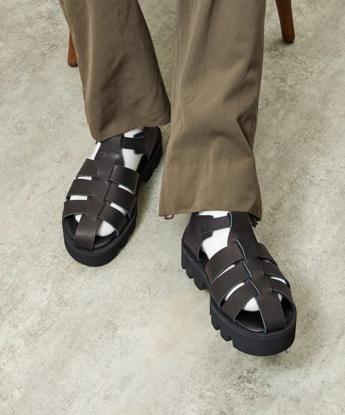 And A（アンドエー）の「PADRONE パドローネ / CS GURRKHA SANDALS レザーグルカサンダル / PU2308-3210（サンダル・メンズ・ブラック・40/41/42）」の6枚目の写真