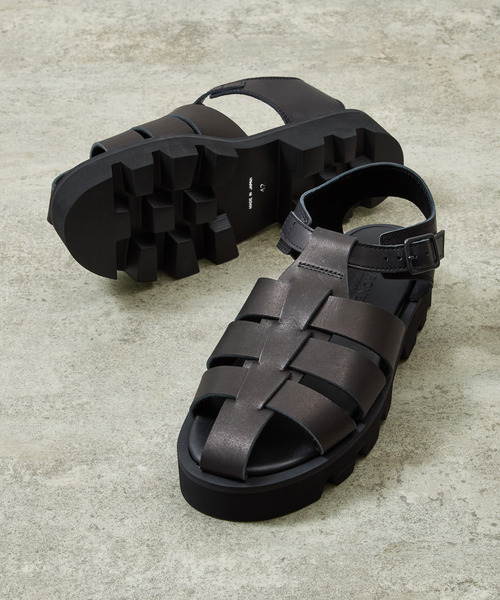 And A（アンドエー）の「PADRONE パドローネ / CS GURRKHA SANDALS レザーグルカサンダル / PU2308-3210（サンダル・メンズ・ブラック・40/41/42）」の7枚目の写真