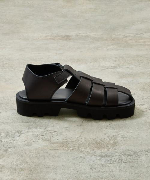 And A（アンドエー）の「PADRONE パドローネ / CS GURRKHA SANDALS レザーグルカサンダル / PU2308-3210（サンダル・メンズ・ブラック・40/41/42）」の16枚目の写真