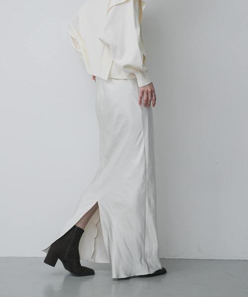 SENSE OF PLACE by URBAN RESEARCH（センスオブプレイスバイアーバンリサーチ）の「サテンアイラインスカート（スカート・レディース・ブラウン/ブラック/アイボリー/チャコールグレー・TALL/SMALL/MEDIUM）」の10枚目の写真