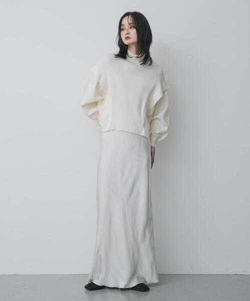 SENSE OF PLACE by URBAN RESEARCH（センスオブプレイスバイアーバンリサーチ）の「サテンアイラインスカート（スカート・レディース・ブラウン/ブラック/アイボリー/チャコールグレー・TALL/SMALL/MEDIUM）」の11枚目の写真