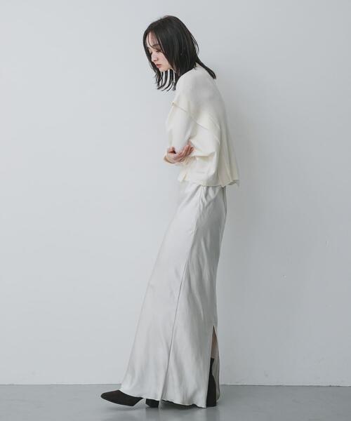SENSE OF PLACE by URBAN RESEARCH（センスオブプレイスバイアーバンリサーチ）の「サテンアイラインスカート（スカート・レディース・ブラウン/ブラック/アイボリー/チャコールグレー・TALL/SMALL/MEDIUM）」の12枚目の写真