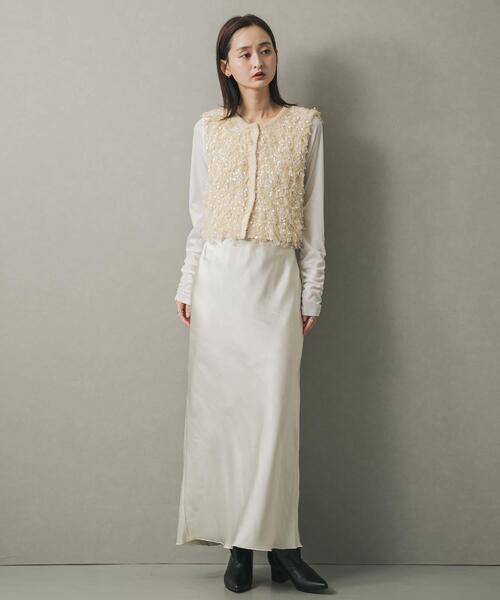 SENSE OF PLACE by URBAN RESEARCH（センスオブプレイスバイアーバンリサーチ）の「サテンアイラインスカート（スカート・レディース・ブラウン/ブラック/アイボリー/チャコールグレー・TALL/SMALL/MEDIUM）」の15枚目の写真