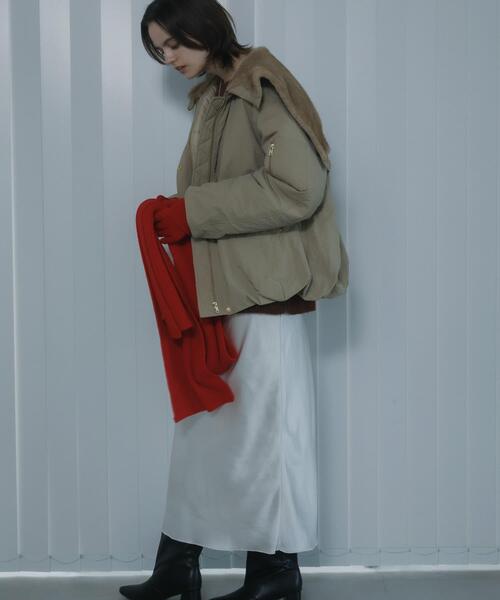 SENSE OF PLACE by URBAN RESEARCH（センスオブプレイスバイアーバンリサーチ）の「サテンアイラインスカート（スカート・レディース・ブラウン/ブラック/アイボリー/チャコールグレー・TALL/SMALL/MEDIUM）」の17枚目の写真