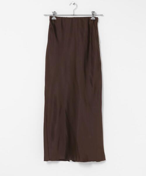 SENSE OF PLACE by URBAN RESEARCH（センスオブプレイスバイアーバンリサーチ）の「サテンアイラインスカート（スカート・レディース・ブラウン/ブラック/アイボリー/チャコールグレー・TALL/SMALL/MEDIUM）」の5枚目の写真