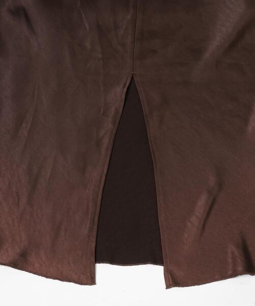 SENSE OF PLACE by URBAN RESEARCH（センスオブプレイスバイアーバンリサーチ）の「サテンアイラインスカート（スカート・レディース・ブラウン/ブラック/アイボリー/チャコールグレー・TALL/SMALL/MEDIUM）」の6枚目の写真